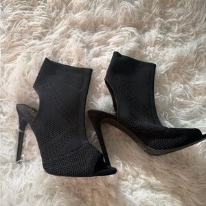 Open toe booties